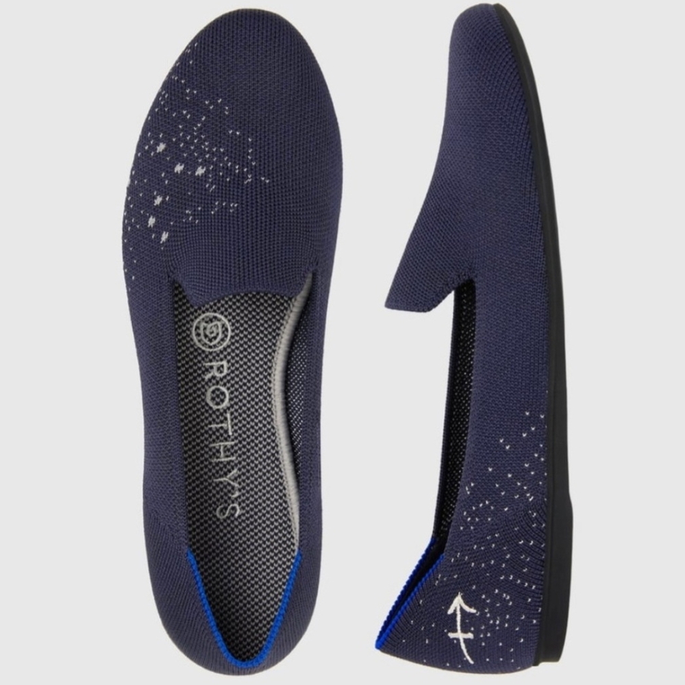 Rothy's Midnight Blue Knit Slip-Ons. Limited Edition SAGITTARIUS